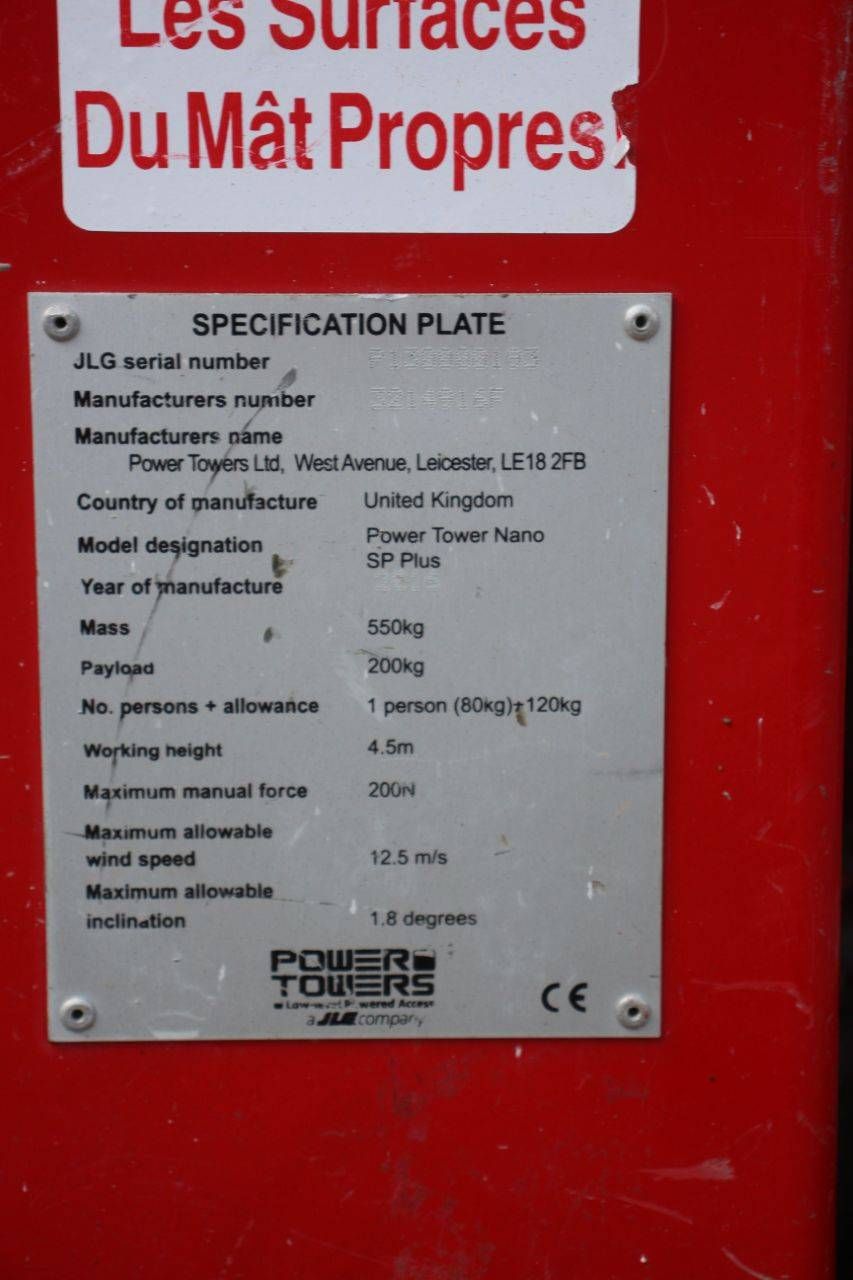 Masthoogwereker Power Tower Nano SP Plus Elektrisch 2014