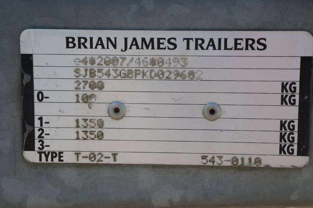 Machine Transporter Trailer Brian James T-02-T 2020