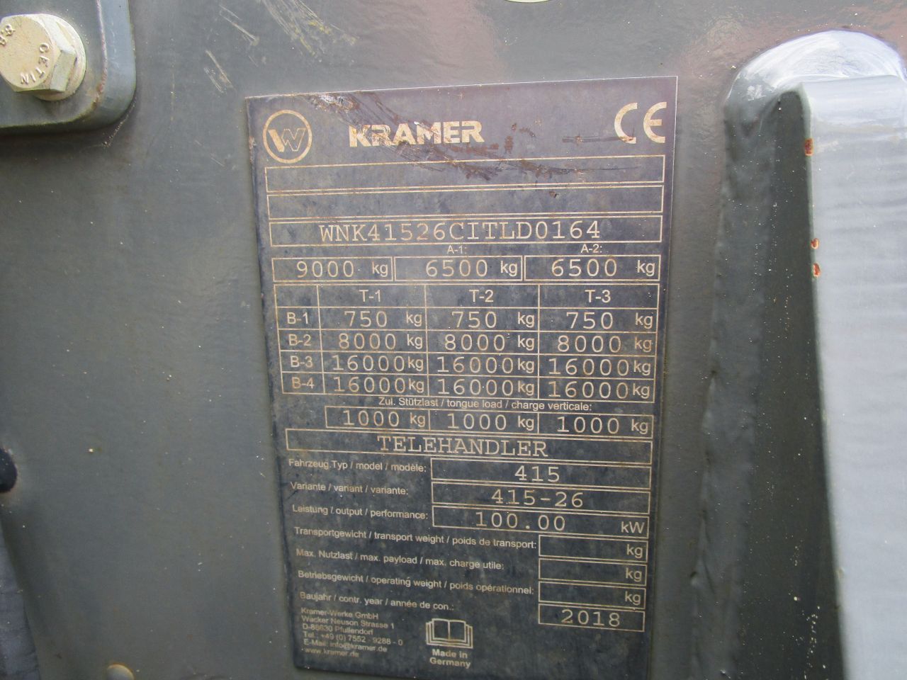 Kramer kt 357 136pk 1730 uren merlo manitou