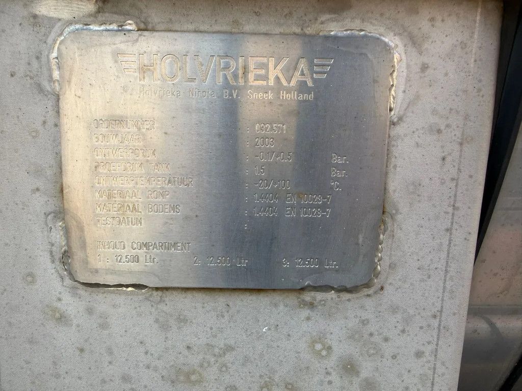 Burg FT-43-03V 37.500L Intra Melk/Milch 3 compartimenten Pomp 5.300KG