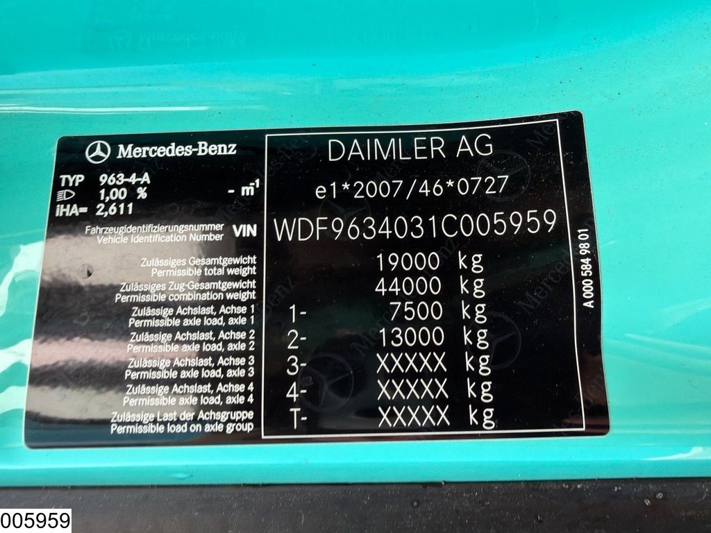 Mercedes Actros 1848 EURO 6, Retarder, PTO, Standairco