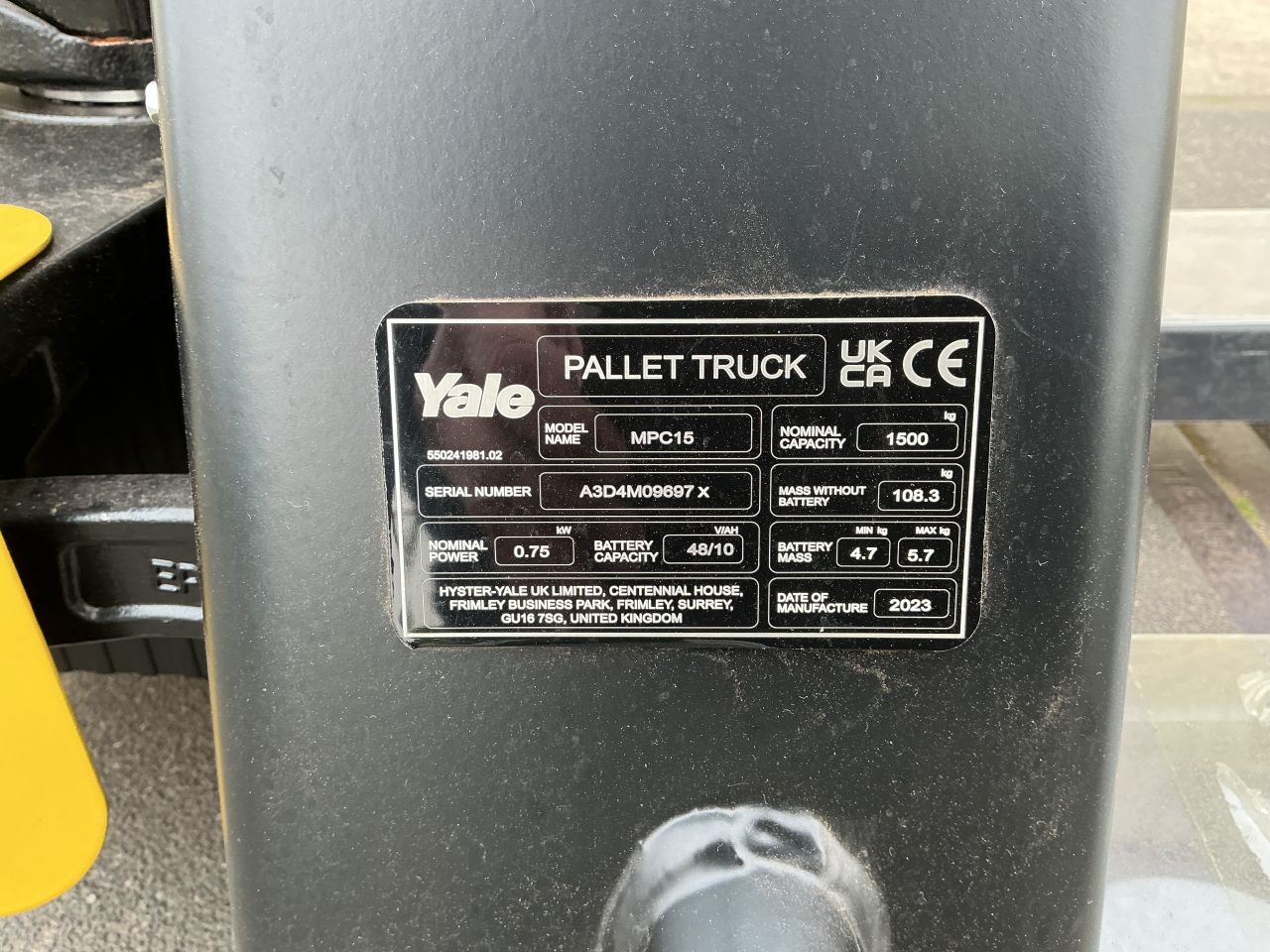 Te koop Yale elektrische pompwagen NIEUW !!!