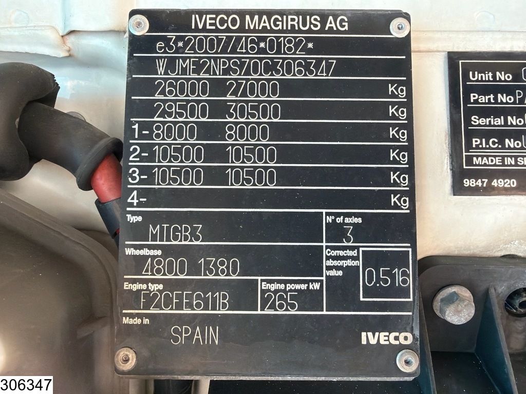 Iveco Trakker 360 6x4, Euro 6, steel suspension, Palfinger