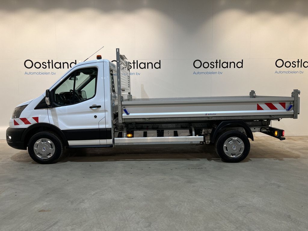 Ford E-Transit 390 (3500 kg) L3 Trend 68 kWh RWD Kipper / Tipper / 100% Elektrisch / Airco / Cruise Control / Camera / CarPlay / Navigatie / 3-Zits / 1.600 KM !!
