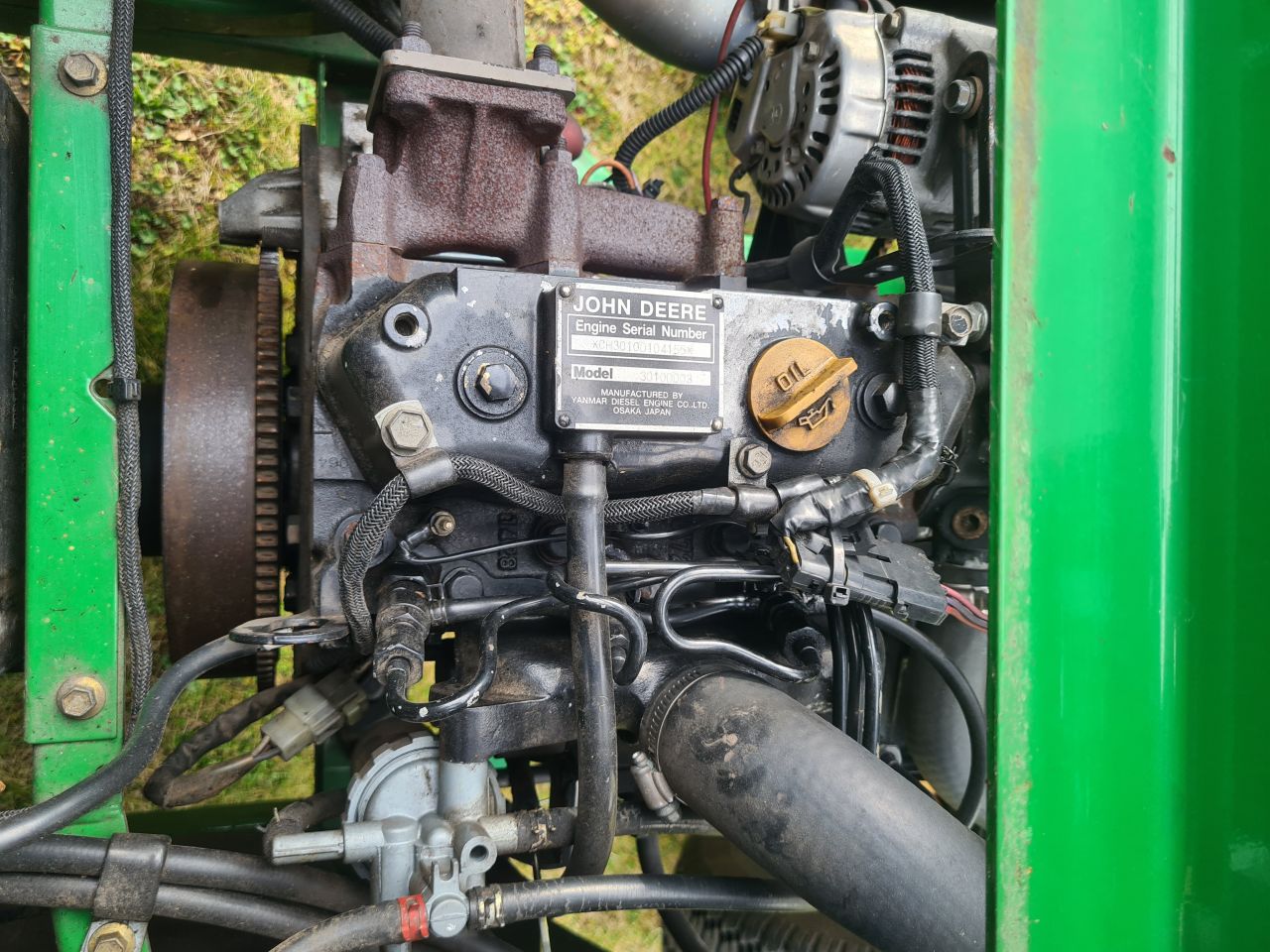 John Deere 1435 frontmaaier met Yanmar motor.
