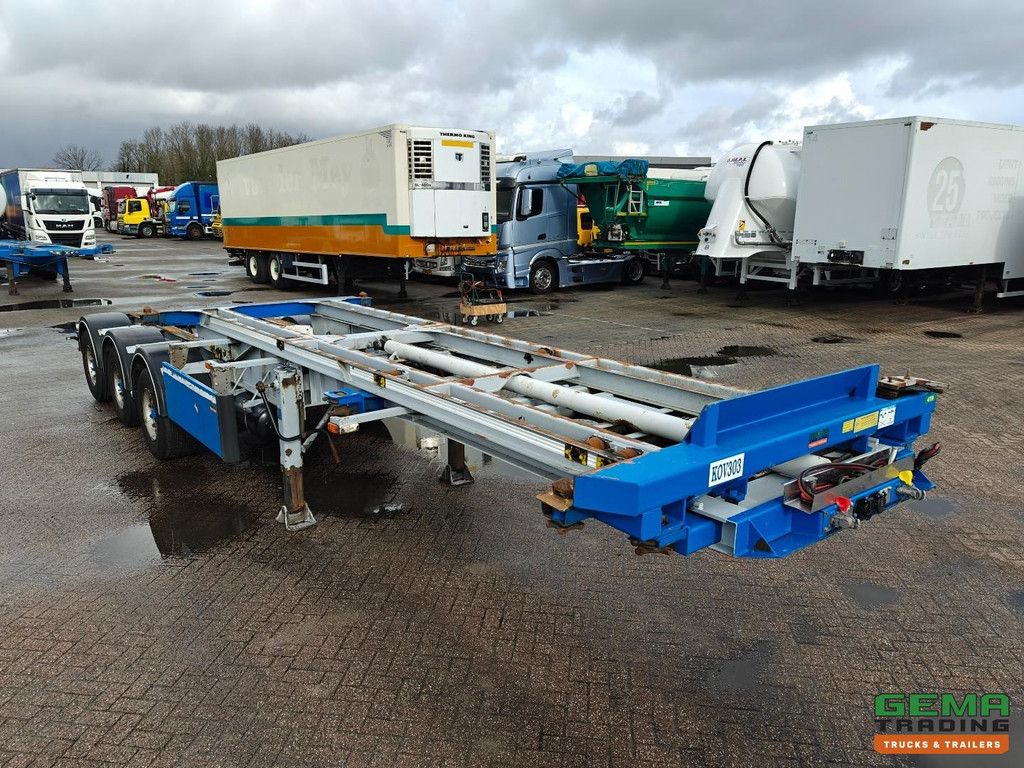 Burg BPO 15-27 CCXGX 3-Achs-BPW-LZV-Dolly – Hub-/Lenkachse – Hydraulischer Schiebetisch – 20 Fuß – 12/2026 APK