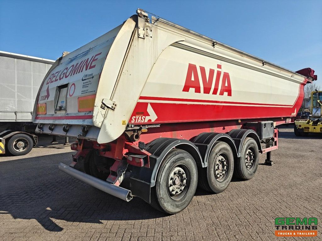 Stas S339CX 3-Axle Mercedes - 24m³ - Aluminum/Aluminum - Marcolin Tarpaulin Electric + Remote Control - Disc Brakes - Wabco SmartBoard