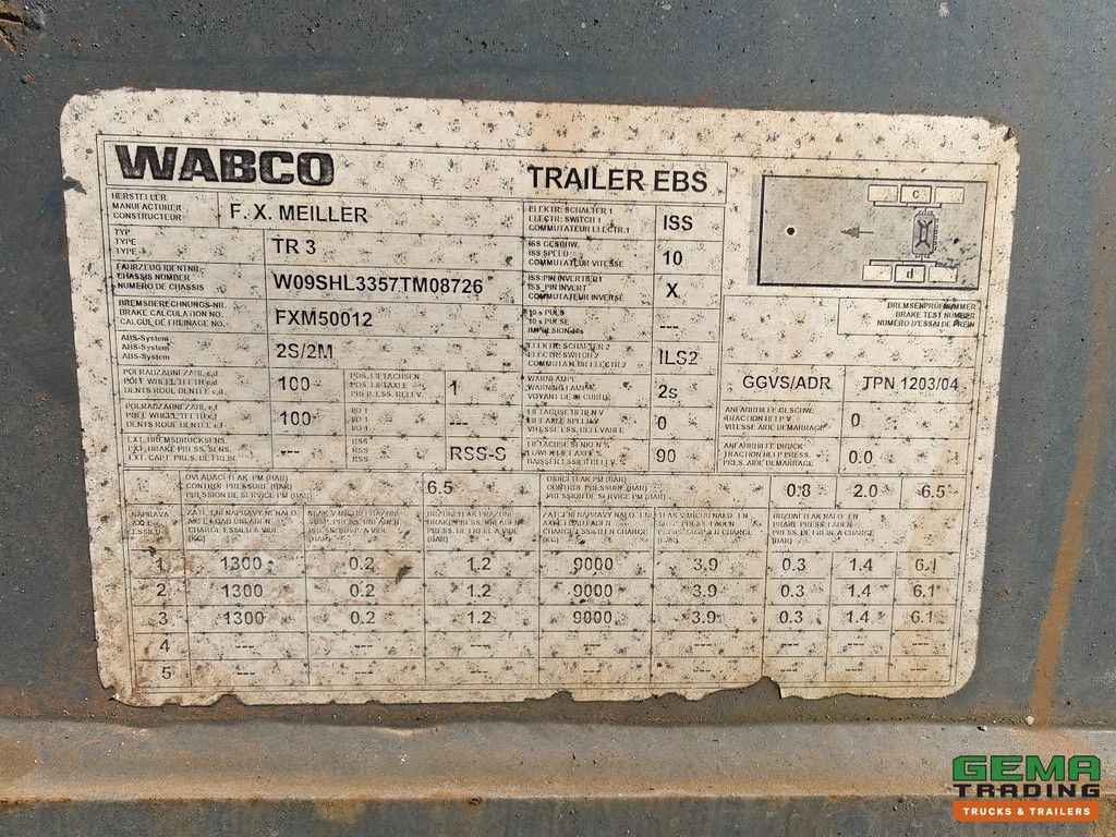 DMC OL 38 T - C 3-Axle BPW - Meiller Steel Tipper - Steel Chassis - Electric Tarpaulin - Drum Brakes - 24m³