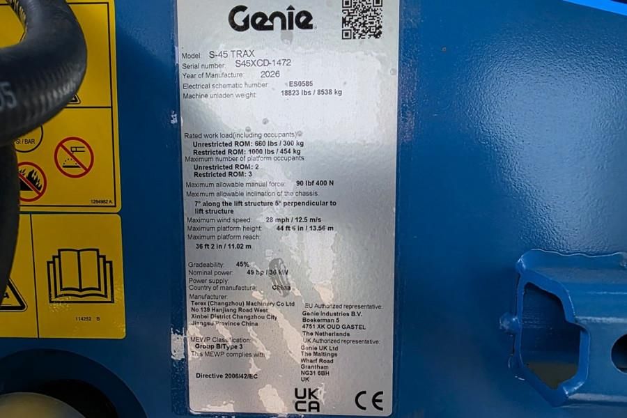 Genie S45XC Trax Valid inspection, *Guarantee! Diesel, 4