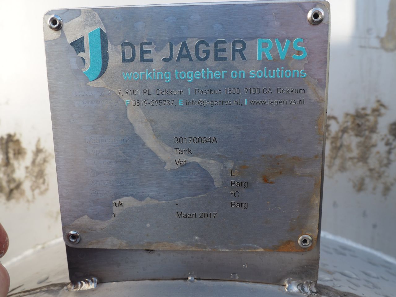 RVS Tank / RVS Silo / Opslagtank 28.000 Liter !