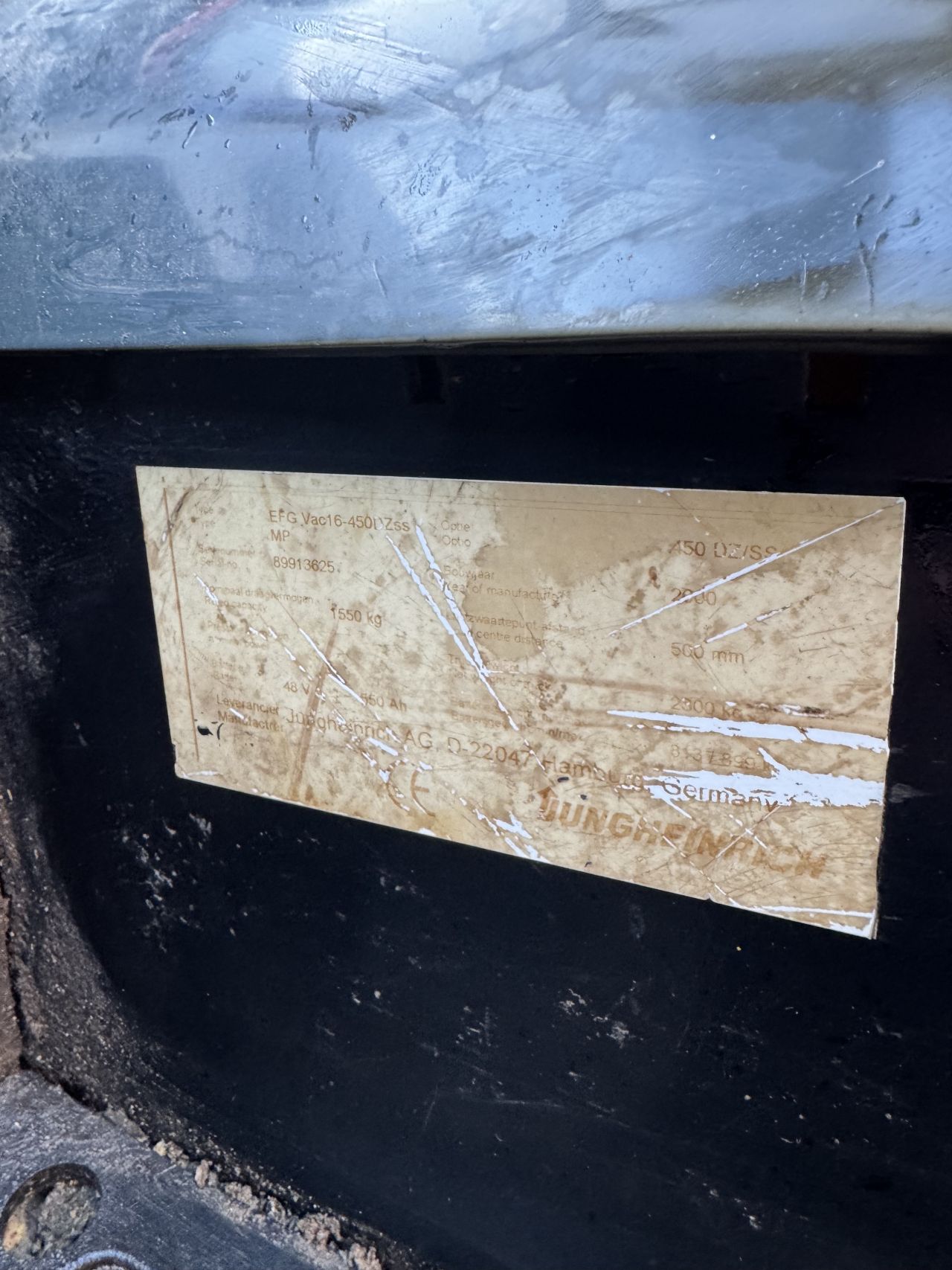 Sloop Jungheinrich EFG VAC16-450 DZ-SS triplomast