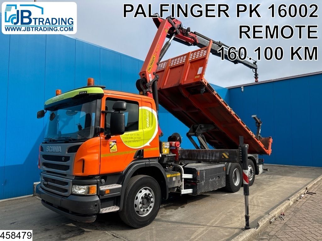 Scania P 340 6x2, CNG, Retarder, Palfinger, Remote