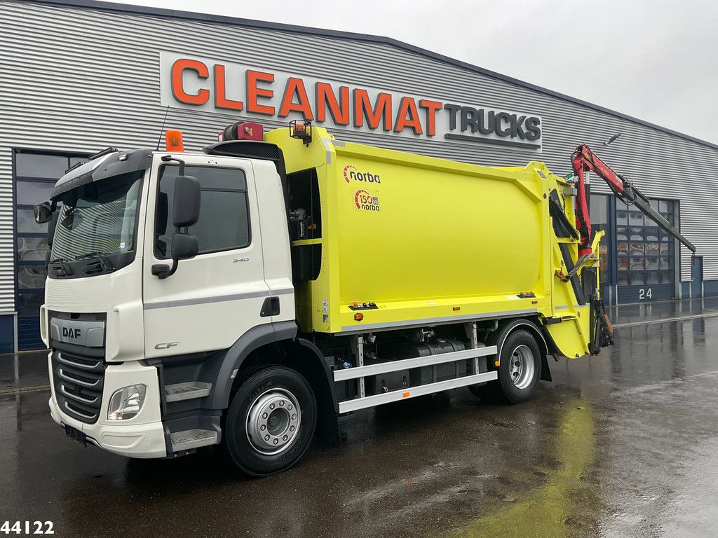 DAF FA CF 340 Euro 6 Norba 17 m³ + Palfinger 3.8 Tonmeter laadkraan + Winch