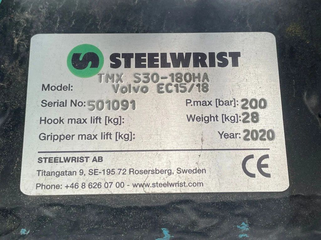 STEELWRIST TMX S30 -180HA | TILT QUICKCOUPLER | TILTING COUPLER | NEW
