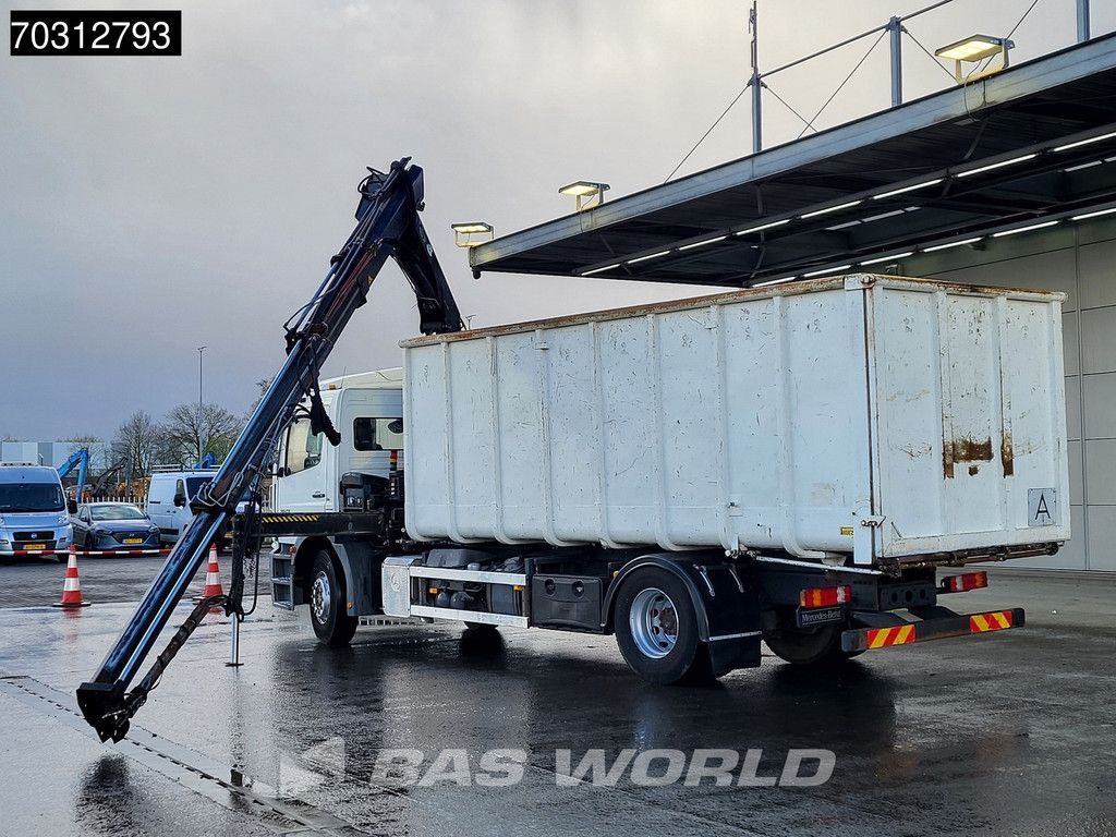 Mercedes Axor Axor 1829 4X2 HIAB 166 BS-3000 Kran Crane + Tipping container Euro 5
