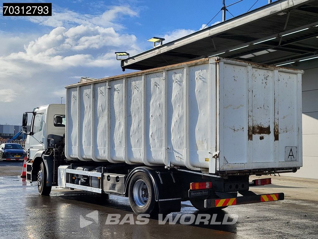 Mercedes Axor Axor 1829 4X2 HIAB 166 BS-3000 Kran Crane + Tipping container Euro 5