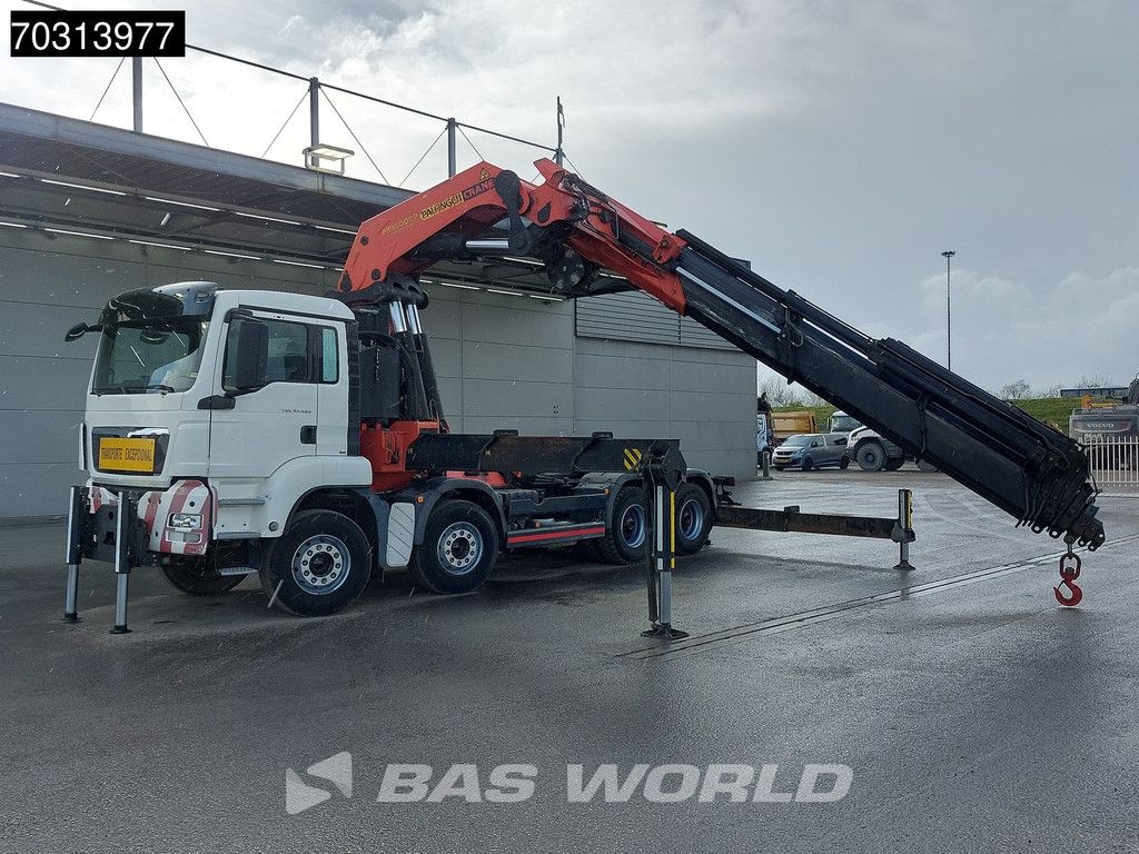 MAN TGS TGS 41.480 8X4 Palfinger PK150002 Crane Kran Winch 11 extensions 5th wheel