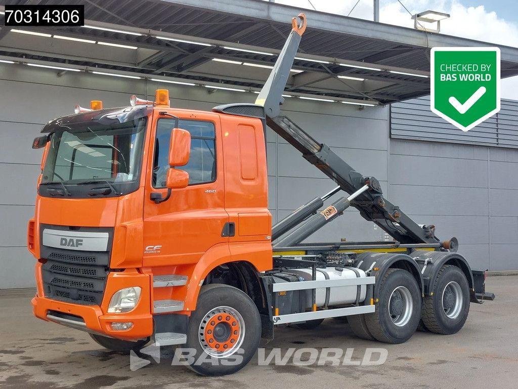 DAF CF 460 6X4 25Tons AJK containersystem Steelsuspension Big-Axle Automatic Euro 6