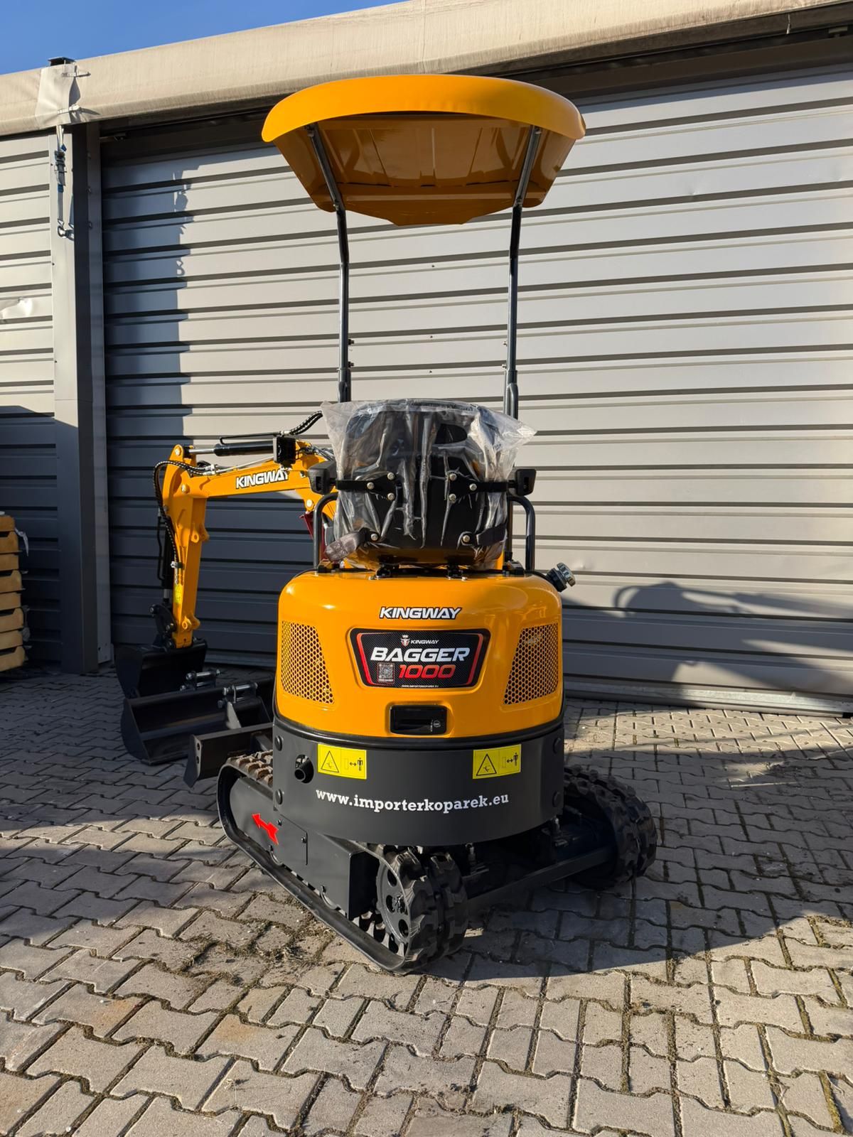 ACTIE! Minigraver Kingway Bagger1000 zwenkarm 3 bakken