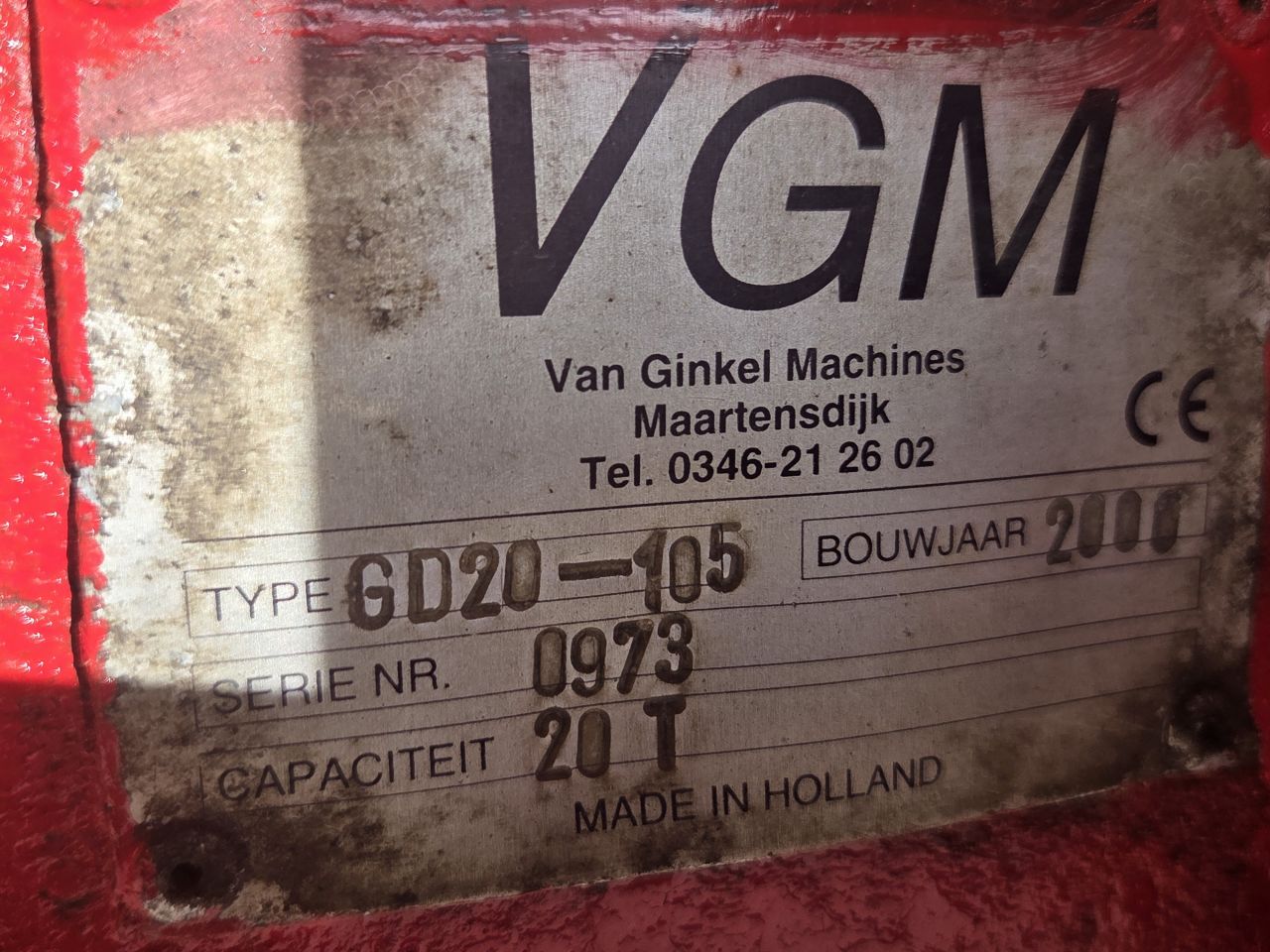 VGM GD-20 Gronddumper zandkipper