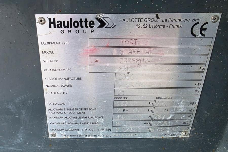 Haulotte Star 6 Electric, Non Marking Tyres, 5.8m Working H