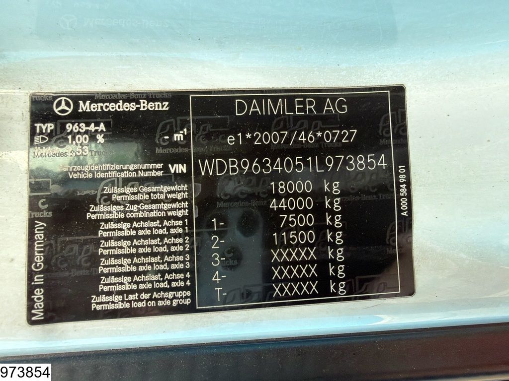 Mercedes Actros 1843 EURO 6, Retarder, Standairco, PTO