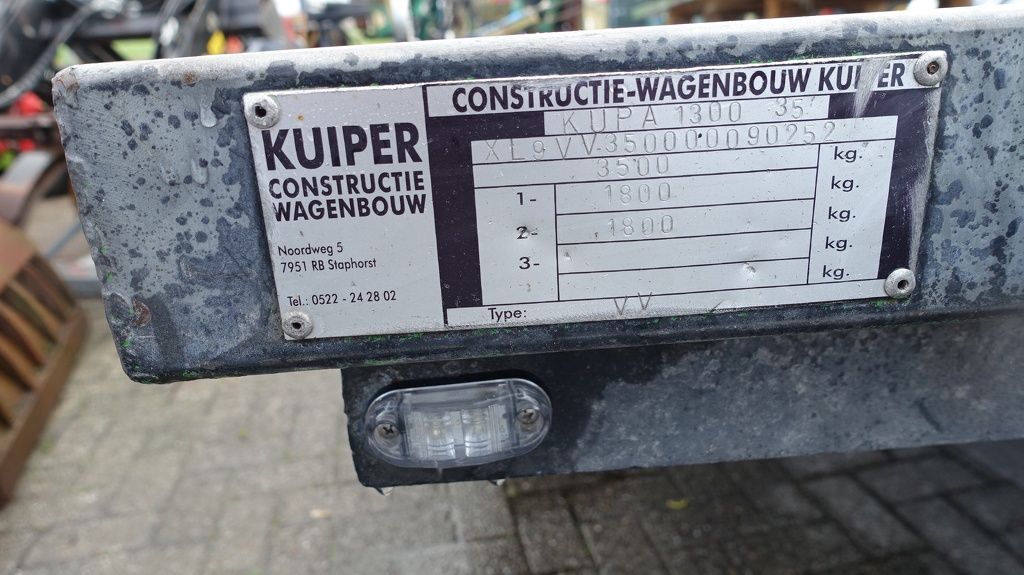 Kuiper aanhangwagen 400x220 cm 3500Kg