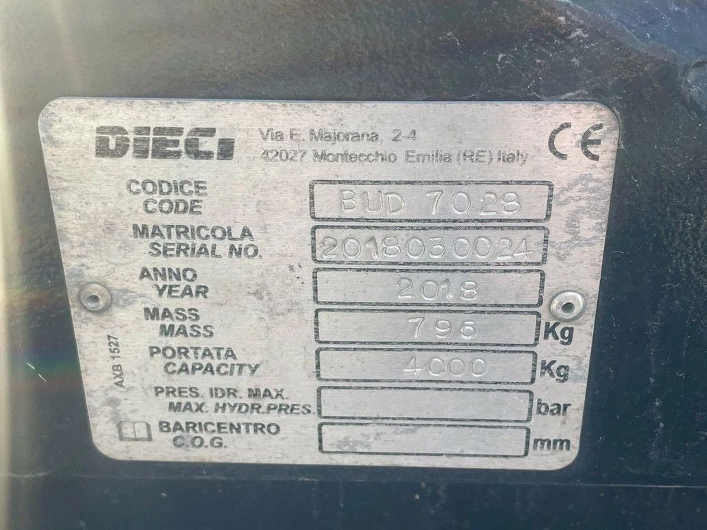 Dieci BUD7028 | CENTERING HANDLER | RIB HANDELING CLAMP | TUNNEL