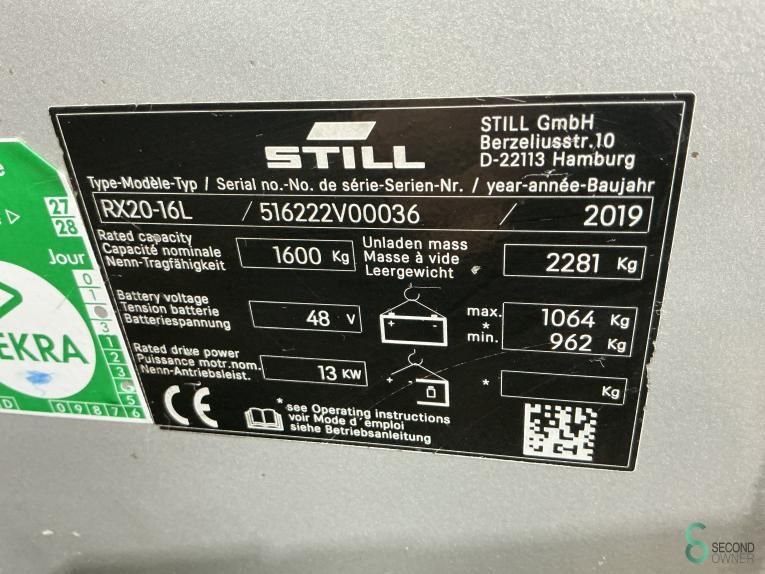Gabelstapler Elektrisch Still RX20-16L 2019 Triplex