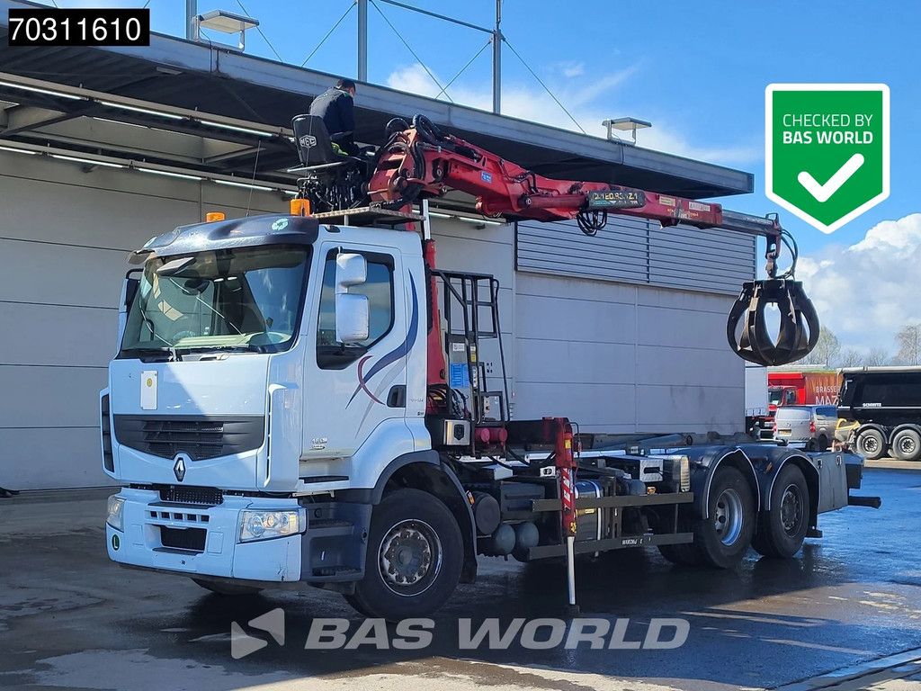 Renault Premium 450 6X2 MEC CL.120.83.1Ze Z-Crane + containersystem Lift+steering axle Euro 5