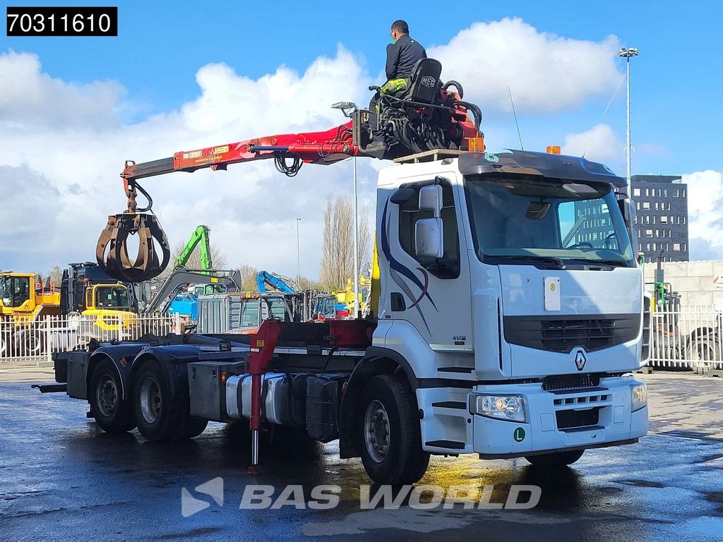 Renault Premium 450 6X2 MEC CL.120.83.1Ze Z-Crane + containersystem Lift+steering axle Euro 5