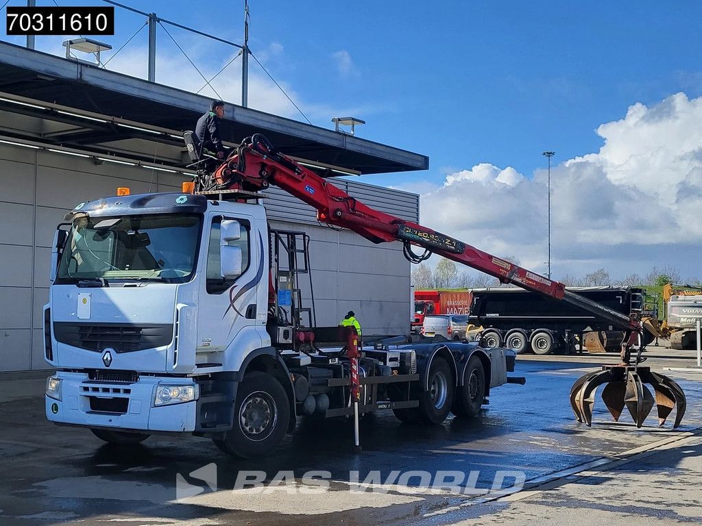 Renault Premium 450 6X2 MEC CL.120.83.1Ze Z-Crane + containersystem Lift+steering axle Euro 5