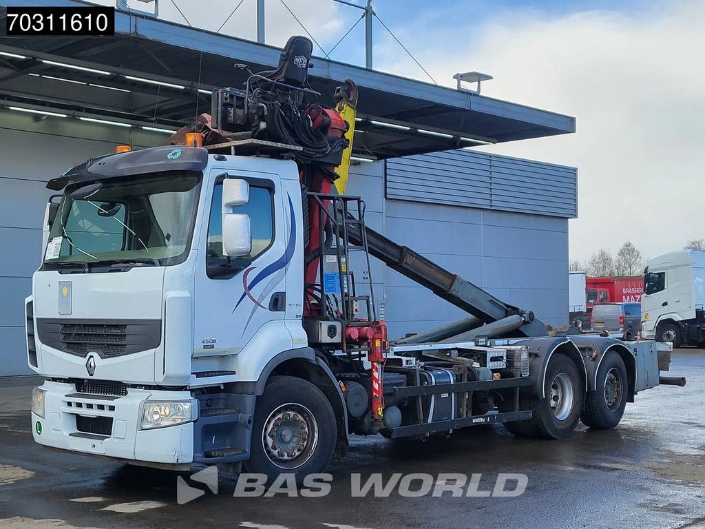 Renault Premium 450 6X2 MEC CL.120.83.1Ze Z-Crane + containersystem Lift+steering axle Euro 5