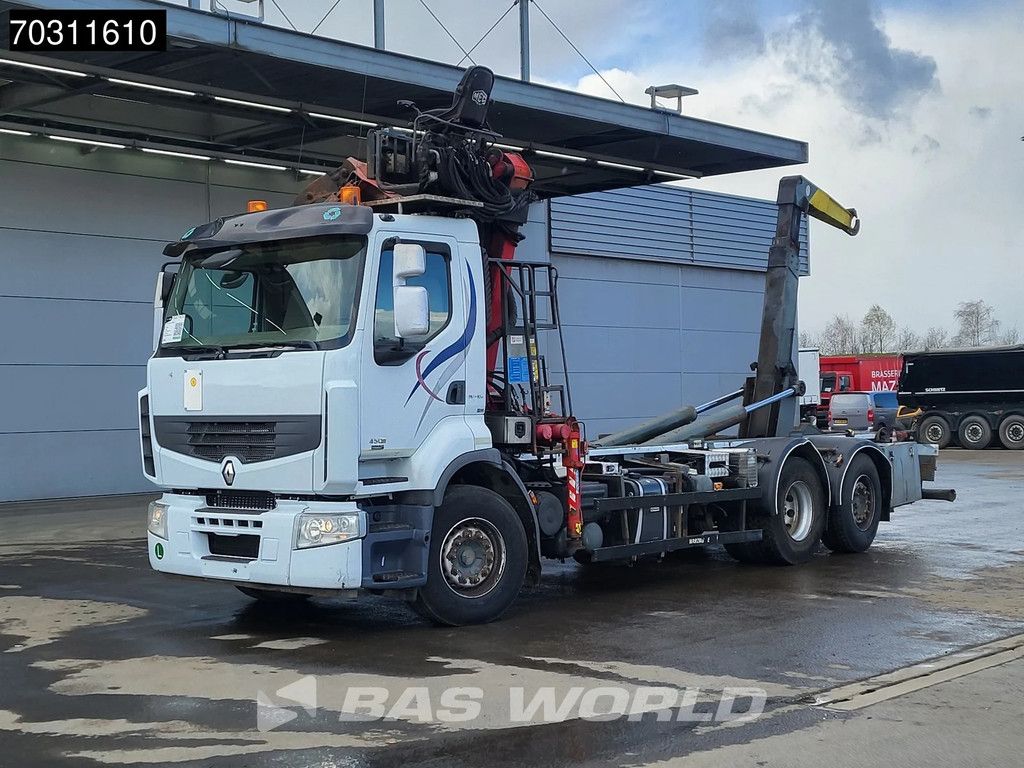 Renault Premium 450 6X2 MEC CL.120.83.1Ze Z-Crane + containersystem Lift+steering axle Euro 5
