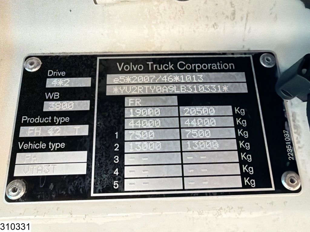 Volvo FH 460 EURO 6D, Standairco, 2 Tanks
