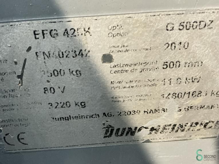 Gabelstapler Elektrisch Jungheinrich EFG 425 2010