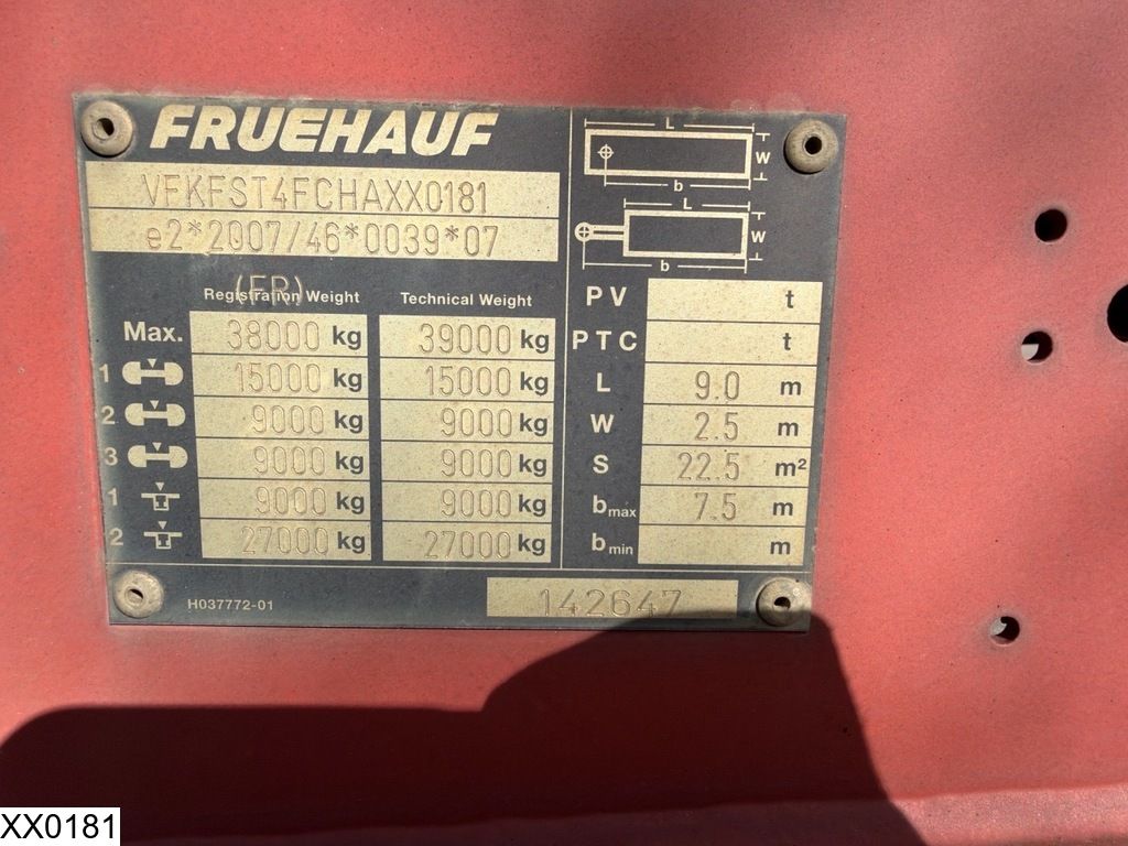 Fruehauf kipper Lift shaft