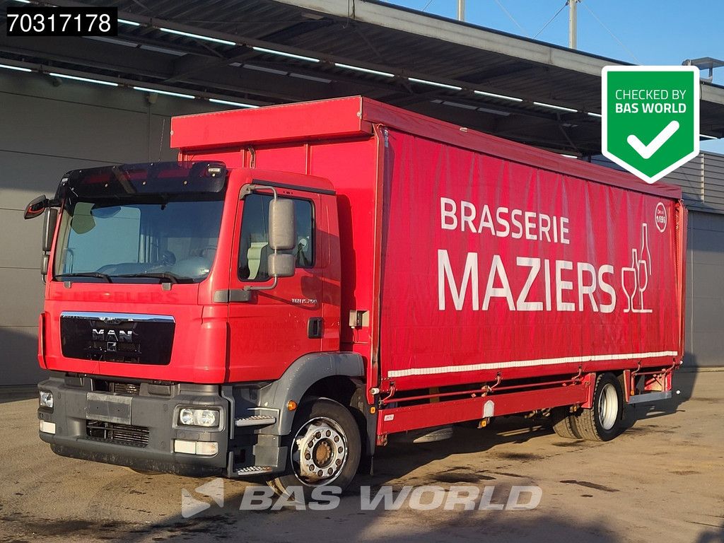 MAN TGM 15.250 4X2 16tonner Curtainsides 2500kg Ladebordwand Automatic Euro 5