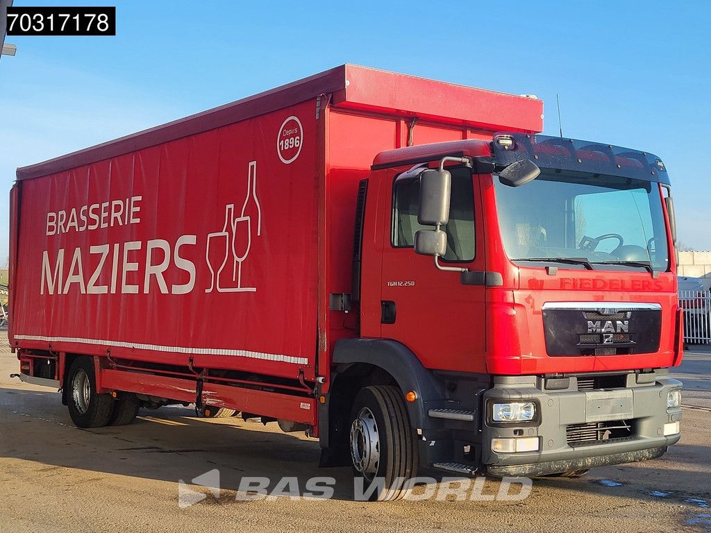 MAN TGM 15.250 4X2 16tonner Curtainsides 2500kg Ladebordwand Automatic Euro 5