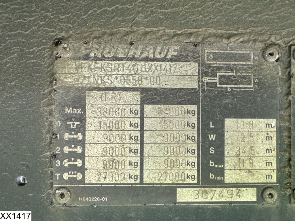 Fruehauf gesloten bak Dhollandia