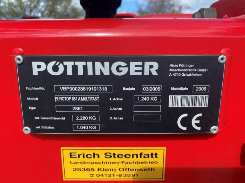 Pöttinger EUROTOP 851 A SEITEN