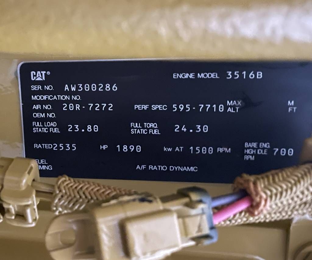 CAT 3516B - 2.250 kVA Generator - DPX-18106