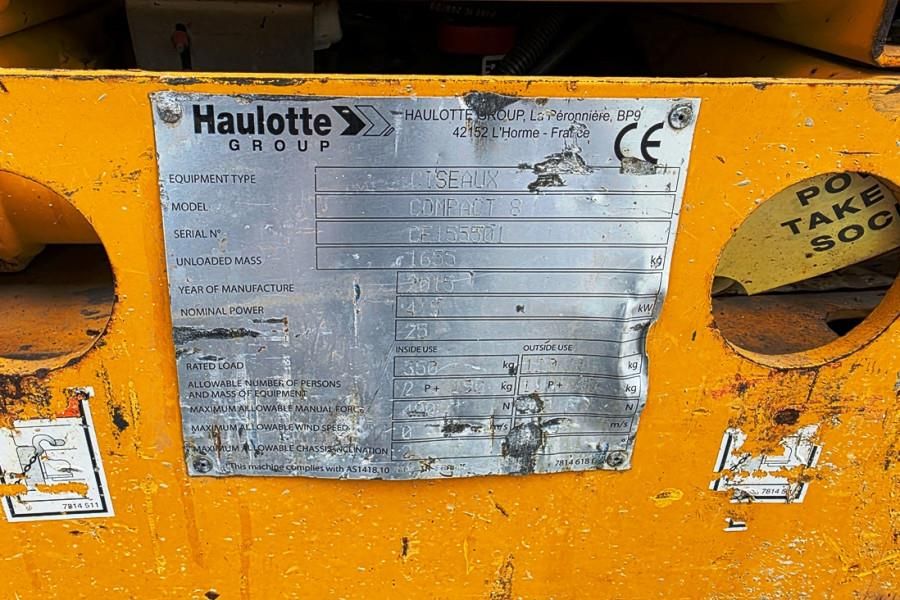 Haulotte Compact 8 Electric, Batteries 10-2024, 8.2m Workin