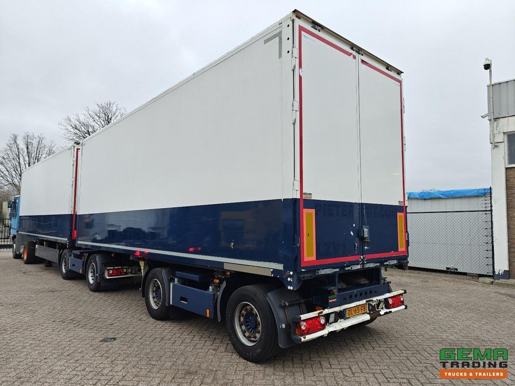 Tracon Trailers TB1218 LZV Combi - MEGA - Geschlossener Aufbau 8.2 + 8.2 - Lenkachsen - HH-Boden - LZV-Dolly - Pneumatisch betätigte Schiebeschaufel