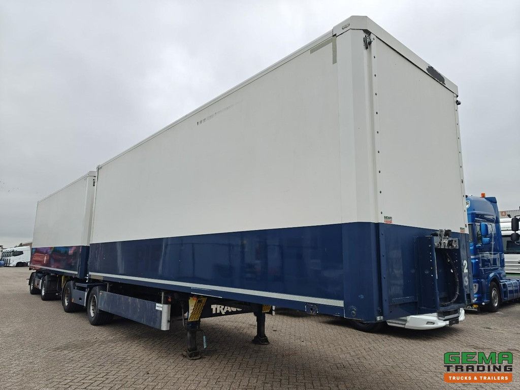 Tracon Trailers TB1218 LZV Combi - MEGA - Geschlossener Aufbau 8.2 + 8.2 - Lenkachsen - HH-Boden - LZV-Dolly - Pneumatisch betätigte Schiebeschaufel
