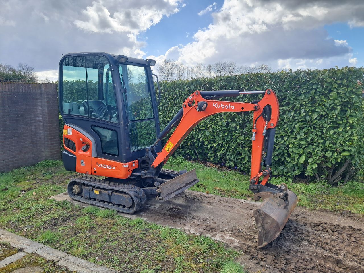 Minigraver Kubota KX016-4 / Sloop-sorteer / Minikraan / Kraan