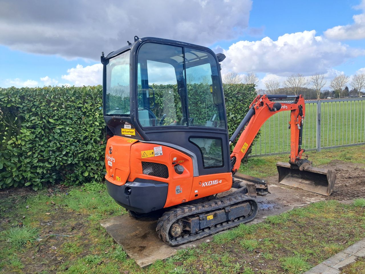 Minigraver Kubota KX016-4 / Sloop-sorteer / Minikraan / Kraan