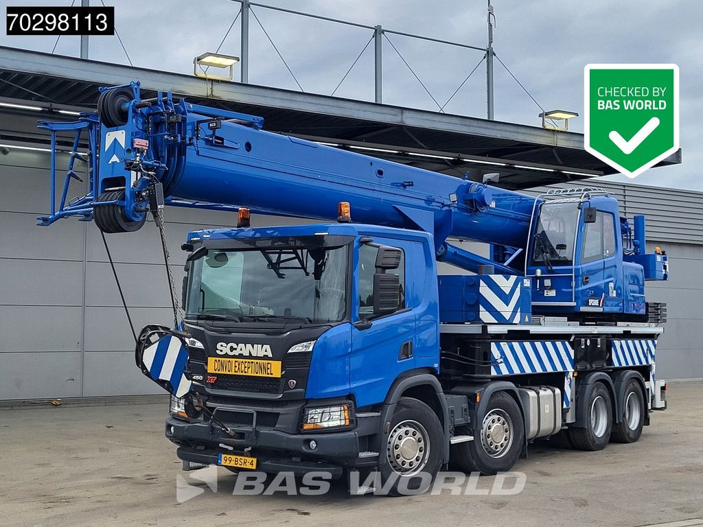 Scania P P450 8X4 Palfinger/SANY SPC500E Telescopic Crane Retarder Navi Automatic euro 6