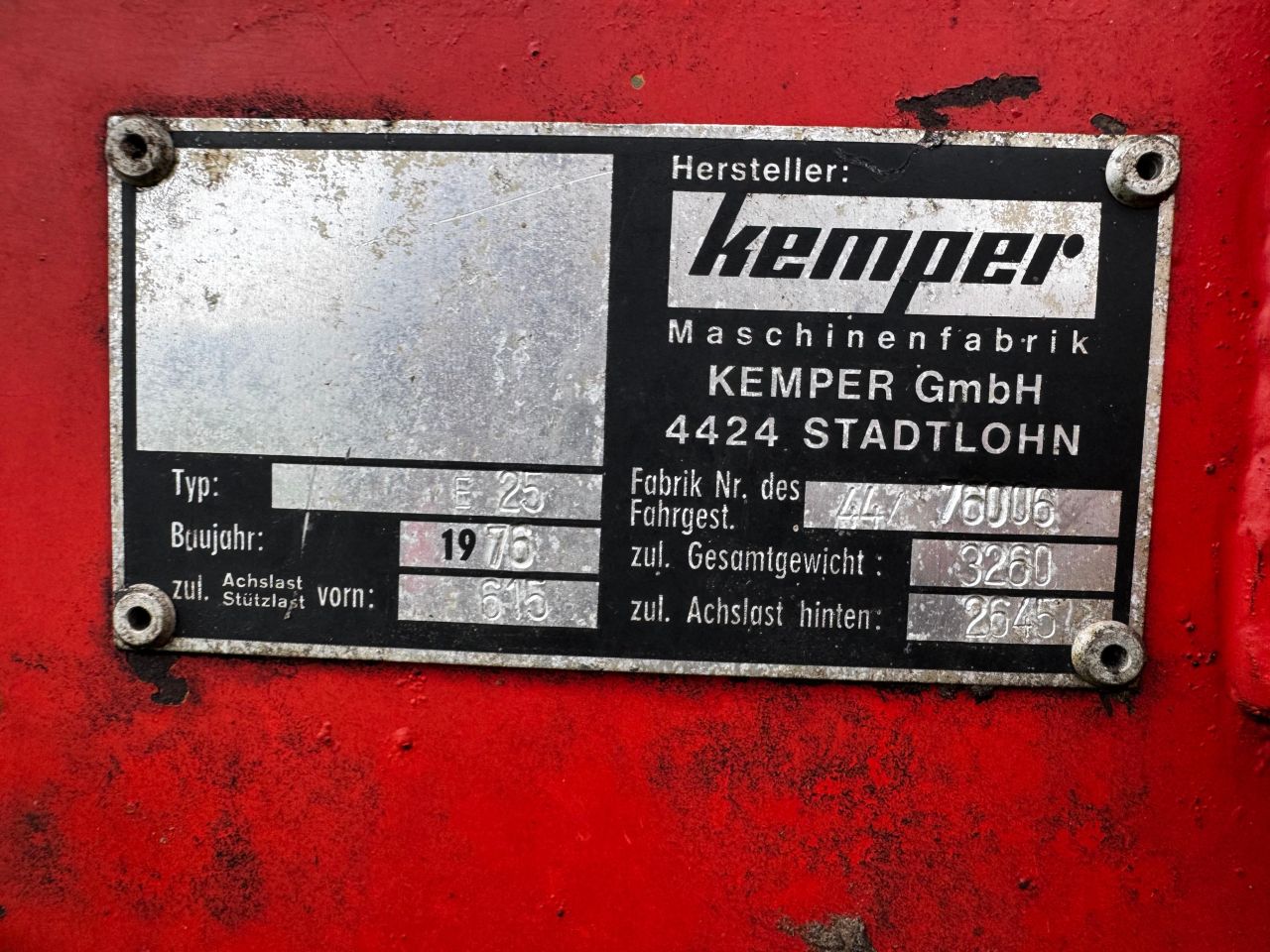 Kemper E25 Standard Meststrooier Mestverspreider met aftakas