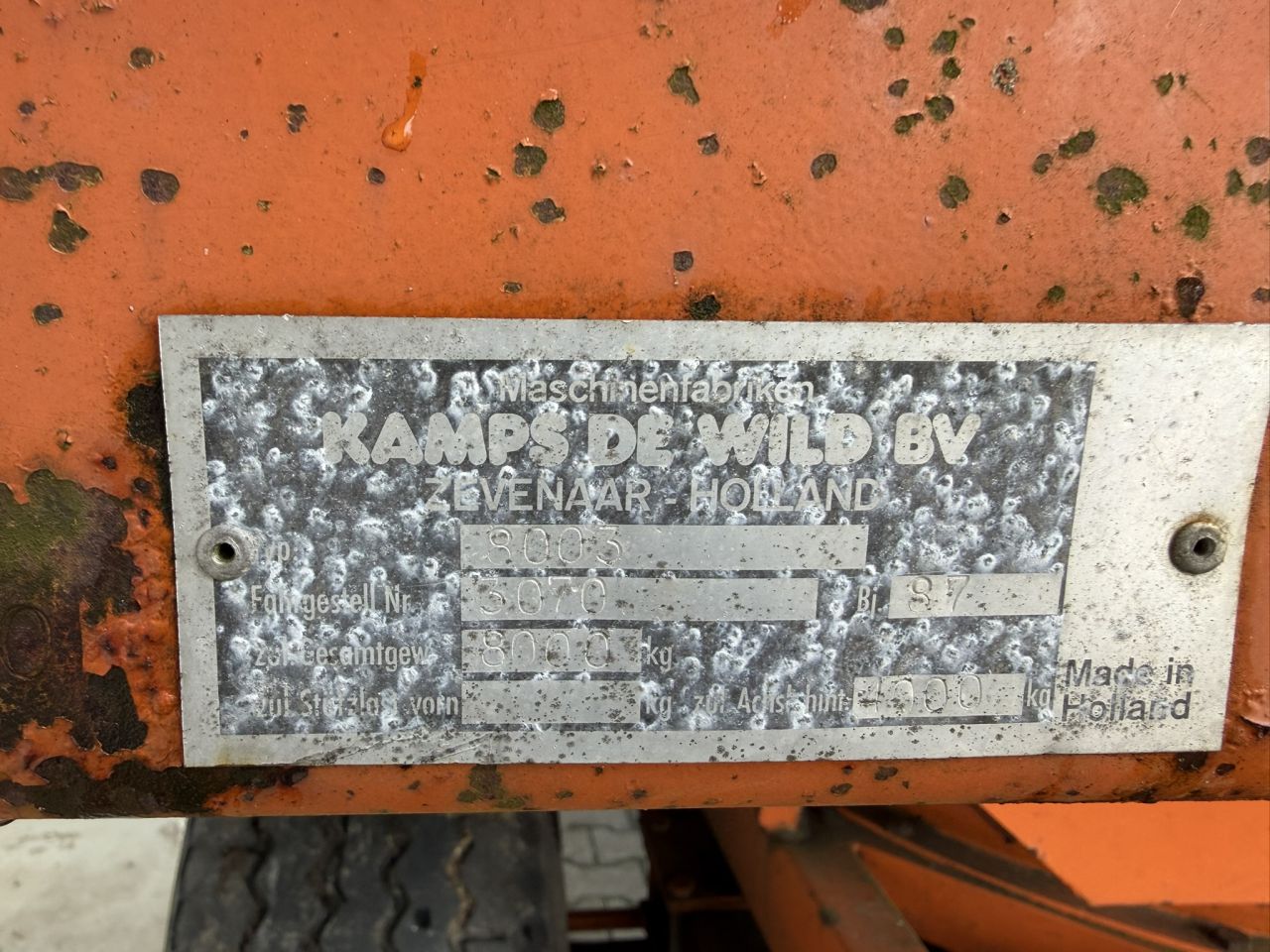 Kaweco silagewagen 8 ton schamelwagen